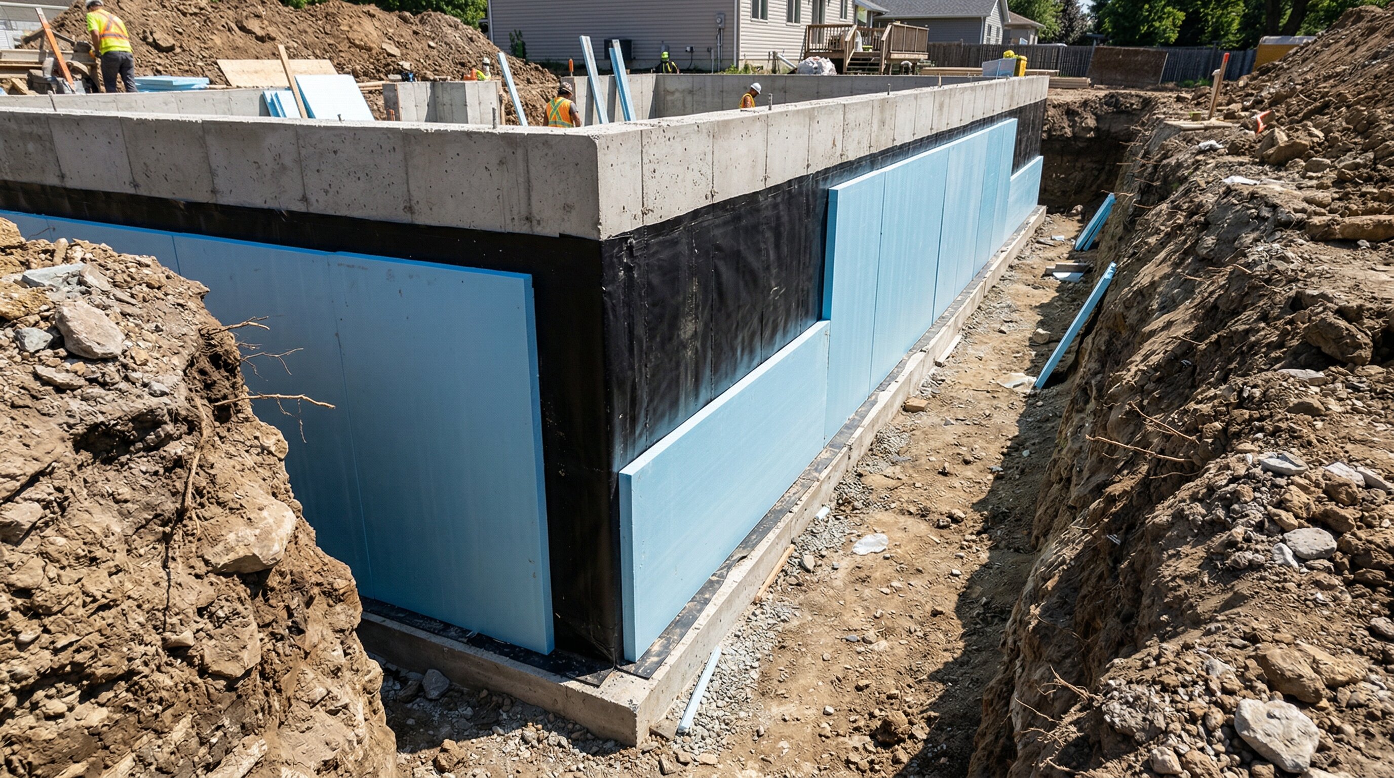 Docieplenie fundamentów styropianem XPS - ocieplenie ścian piwnic i ław fundamentowych